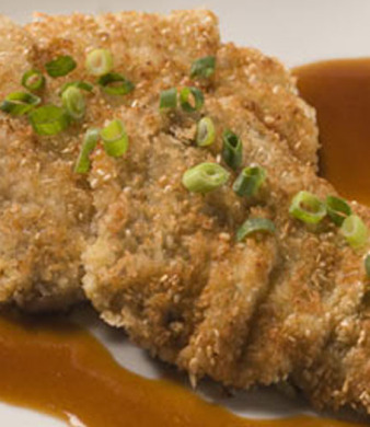 Crispy Sesame Veal with Asian Butter Sauce