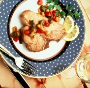 Veal Chops with Pepper Pear Relish